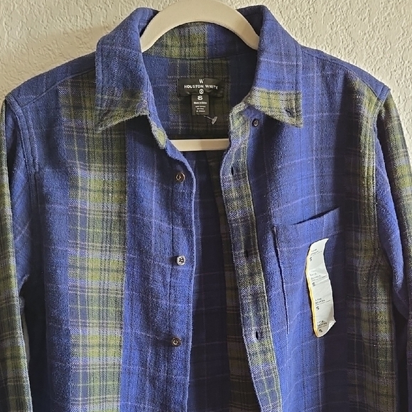 Blue and Green Plaid Shirt - Picture 1 of 4